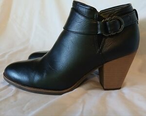Dr. Scholl's Black Ankle Booties with Buckle Detail